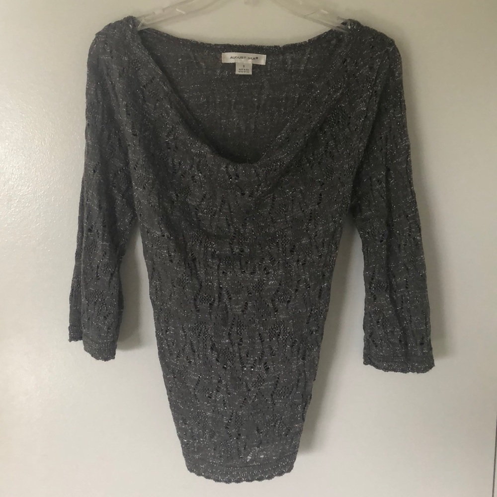 Perfect Silver top. Dress up or wear with jeans.